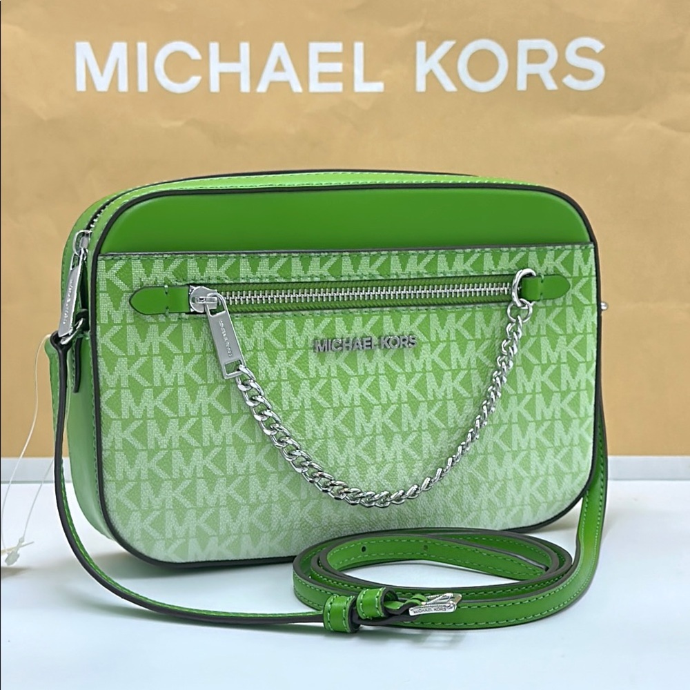 Michael Kors Jet Set Large Ombré Signature Logo Crossbody Body
Jungle Green
NWT - Picture 1 of 16
